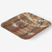 Country Western Wood Lights Violine Hochzeit Pappteller (Gewinkelt)