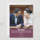 Country White/Burgund Foto Hochzeitsankündigung Einladung (Rückseite)