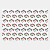 Country White Rabbit Teebecher Weihnachten Geschenkpapier Set (Vorderseite 3)