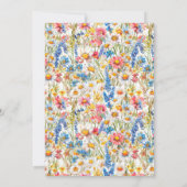 Country Wildblume Arch Hochzeit Probe Dinner Einladung (Rückseite)