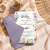 Country Wildblume Hübsche Blumenhochzeit Einladung
