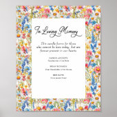 Country Wildblume im Liebesgedächtniszeichen Poster (Vorne)