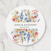 Country Wildblume Meadow Floral Wedding Geschenkanhänger (Vorderseite)