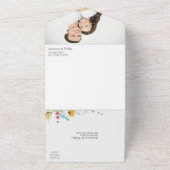 Country Wildblumen Oval Frame Foto Hochzeit All In One Einladung (Außenbereich)