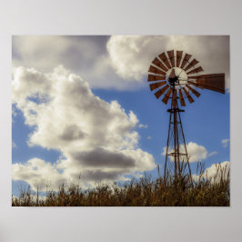 Country Windmill Country Poster