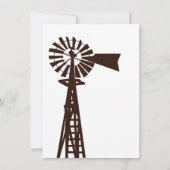 Country Windmill Rural Rustic Wedding Einladungen (Rückseite)