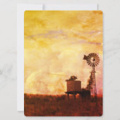 Country Windmill Rustic Wedding Einladung (Rückseite)