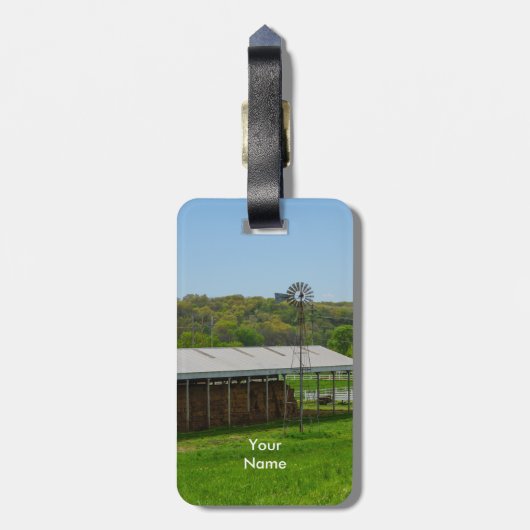 Country Windmühle Gepäckanhänger (Rückseite vertikal)