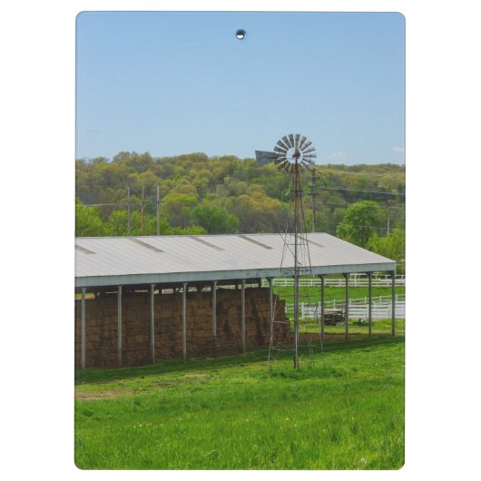 Country Windmühle Klemmbrett (Rückseite)