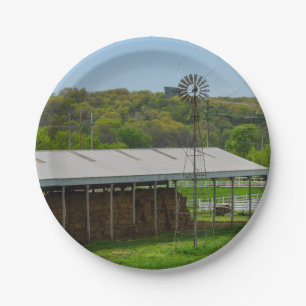 Country Windmühle Pappteller