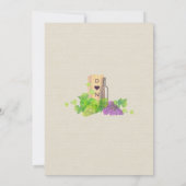 Country Wine Wedding Vineyard Burgund Einladung (Rückseite)