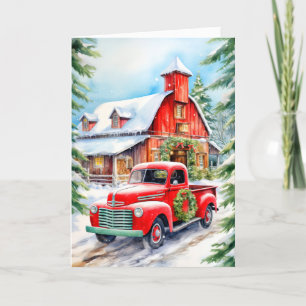 Country Winter Bauernhof Frohe Weihnachten