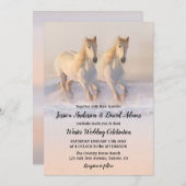 Country Winter Pferde Einladung Hochzeit (Vorne/Hinten)