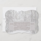 Country Winter Snow Forest Hochzeit Einladung (Vorderseite)
