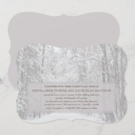 Country Winter Snow Forest Hochzeit Einladung