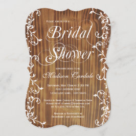 Country Wirbel Rustic Wood Brautparty lädt ein Einladung