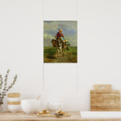 Country Woman Riding a Donkey Poster (Küche)