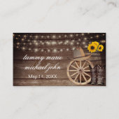 Country Wood Barrel - Sonnenblume - Website Hochze Begleitkarte (Rückseite)