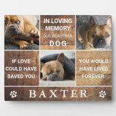 Country Wood Foto Collage Memorial Pet Keepake Fotoplatte (Vorderseite)