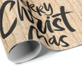 Country Wood frohe Weihnachten Christliche religiö Geschenkpapier (Rolleneckpunkt)