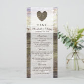 Country Wood Heart Menü Menükarte (Stehend Vorderseite)