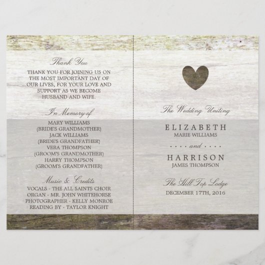 Country Wood Heart Program (Vorderseite)