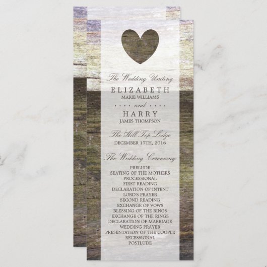 Country Wood Heart Program Programm (Vorne/Hinten)