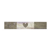 Country Wood Heart Wedding Einladungsbanderole (Flach)