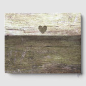 Country Wood Heart Wedding Gästebuch (Rückseite)