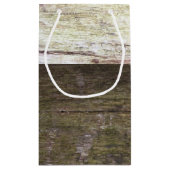 Country Wood Heart Wedding Kleine Geschenktüte (Rückseite)