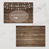 Country Wood Lights Ball Jar Platzkarte (Vorne/Hinten)