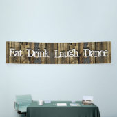 Country Wood Lights Eat Drink Laugh Tance Banner (Messeveranstaltung)