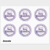 Country Wood Lila Lavender Soy Candle Labels Runder Aufkleber (Blatt)