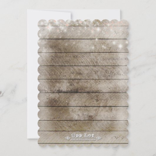 Country Wood Rustic Mason Jar Brautparty Einladung (Rückseite)