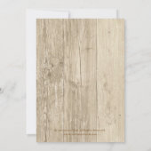 Country Wooden Rustic Mason Jar Save the Date (Rückseite)