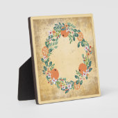 Country Wreath Traditionelles Vintages Blumenambie Fotoplatte (Vorderseite)