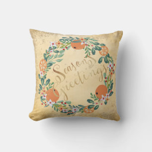 Country Wreath Traditionelles Vintages Blumenambie Kissen