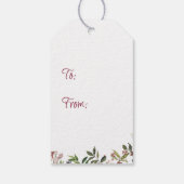 Country Zuhause Snow Globe Geschenkmarke Geschenkanhänger (Rückseite)