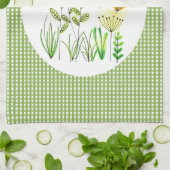 Country Zuhause-Stil Gingham und Wildblume Küche Geschirrtuch (Gefaltet)