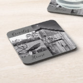 "Country Zuhause" Traktor Barn Collage Getränkeuntersetzer (Linke Seite)