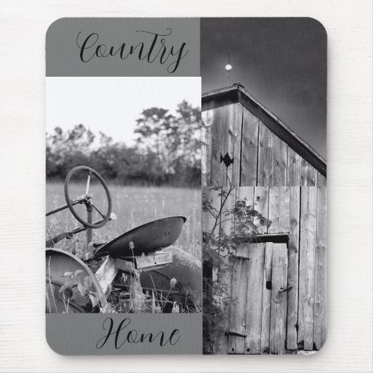 "Country Zuhause" Traktor Barn Collage Mousepad (Vorne)