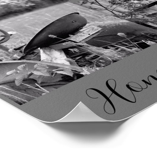 "Country Zuhause" Traktor Barn Collage Poster (Ecke)