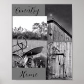 "Country Zuhause" Traktor Barn Collage Poster (Vorne)