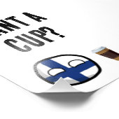 Countryball Finlandia Want a cup of coffee Fotodruck (Ecke)