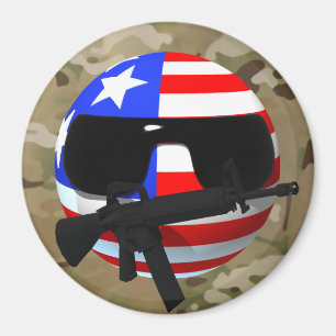 Countryball, USAball Multi-Nocken Magnet