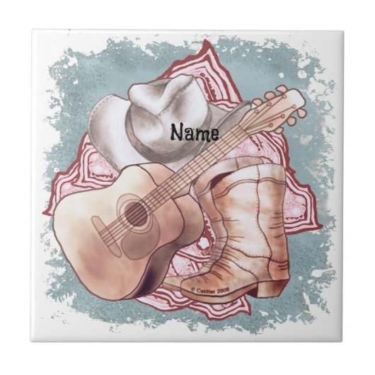 Countrygitarre fliese (Vorderseite)