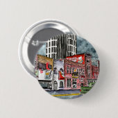 Countrymusik-Hauptstadtskunst Nashvilles Tennessee Button (Vorne & Hinten)