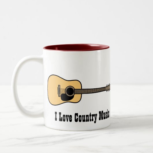 Countrymusik Zweifarbige Tasse (Links)