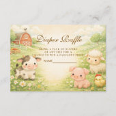Countryside Barnyard Baby Shower Diapper Raffle Begleitkarte (Vorderseite)
