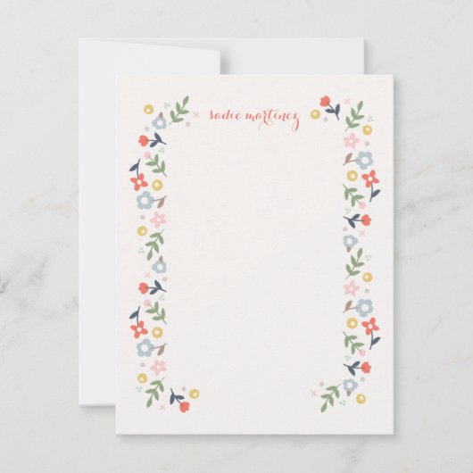 Countryside Florals Stationery - Rot Einladung (Vorderseite)